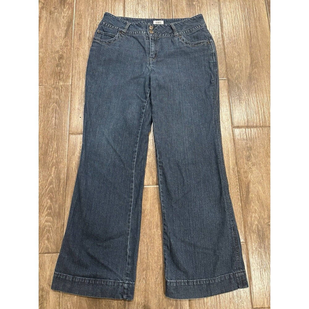 Monroe And Main Women’s Size 14 Mid Rise Double Button Wide Leg Jean Stretch